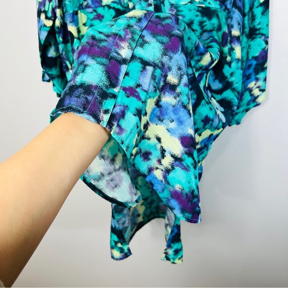 NWT Simple Wish Vibrant Blue Multicolor Tunic dress women size EU 46 Xl/ XXL - Picture 8 of 14